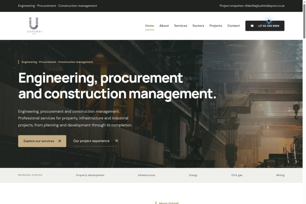 ushindiepcm.co.za — website by Digitrix Media